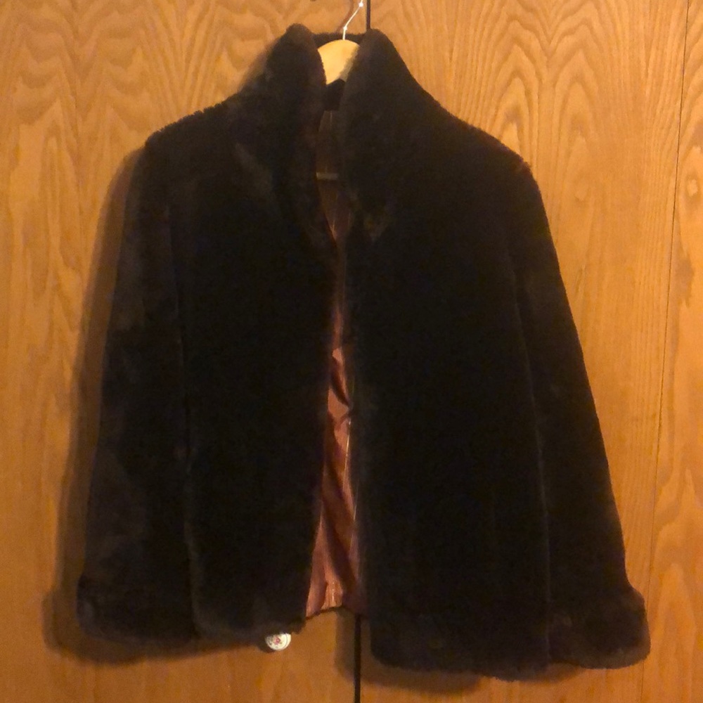 Vintage Dark Brown Mouton coat #2